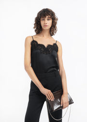 Lace Camisole in Silk - Black - CO Collections